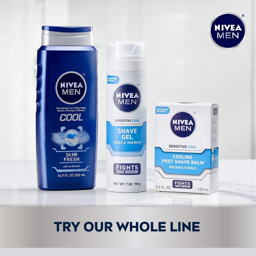 Nivea Men Cool 3-in-1 Body Wash, 16.9 Fl. Oz (Pack of 3) : Bath And Shower Gels : Beauty