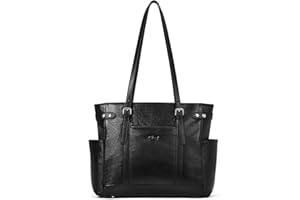 CLUCI Laptop Totes for Women Genuine Leather Briefcase Large Ladies Shoulder Bag Work Handbags 15.6 Inch Computer