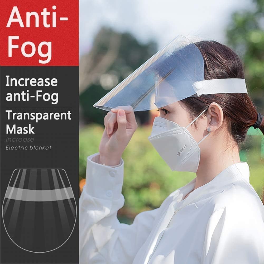 Face Shield Protect Eyes and Face with Protective Clear Film Elastic Band - 2Pack