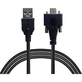NFHK USB 3.1 Type-C Dual Screw Locking to Standard USB3.0 Data Cable 1.2m Panel Mount Type