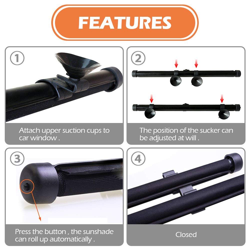 Semoic Car Side Window Sun Shade Kids And Pets Universal Car Window