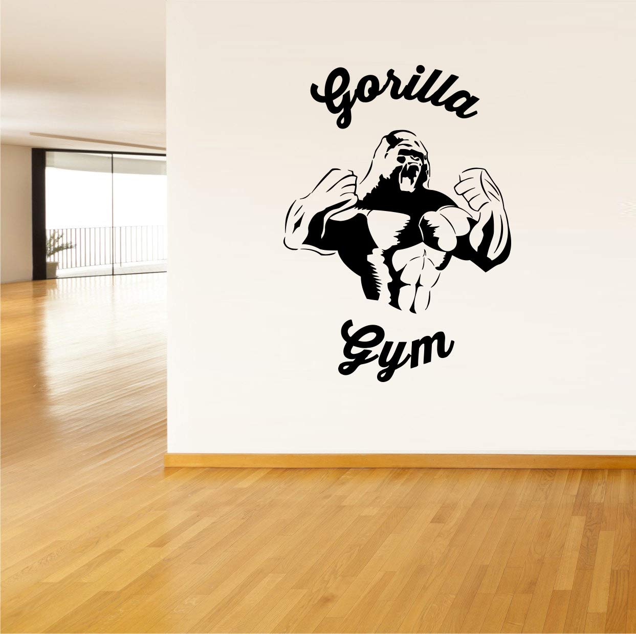 Amazon Com Wall Vinyl Sticker Gorilla Gym Muscle Animal Fitness Sport Logo Car Mural Decal Art Decor Lp2979 Handmade