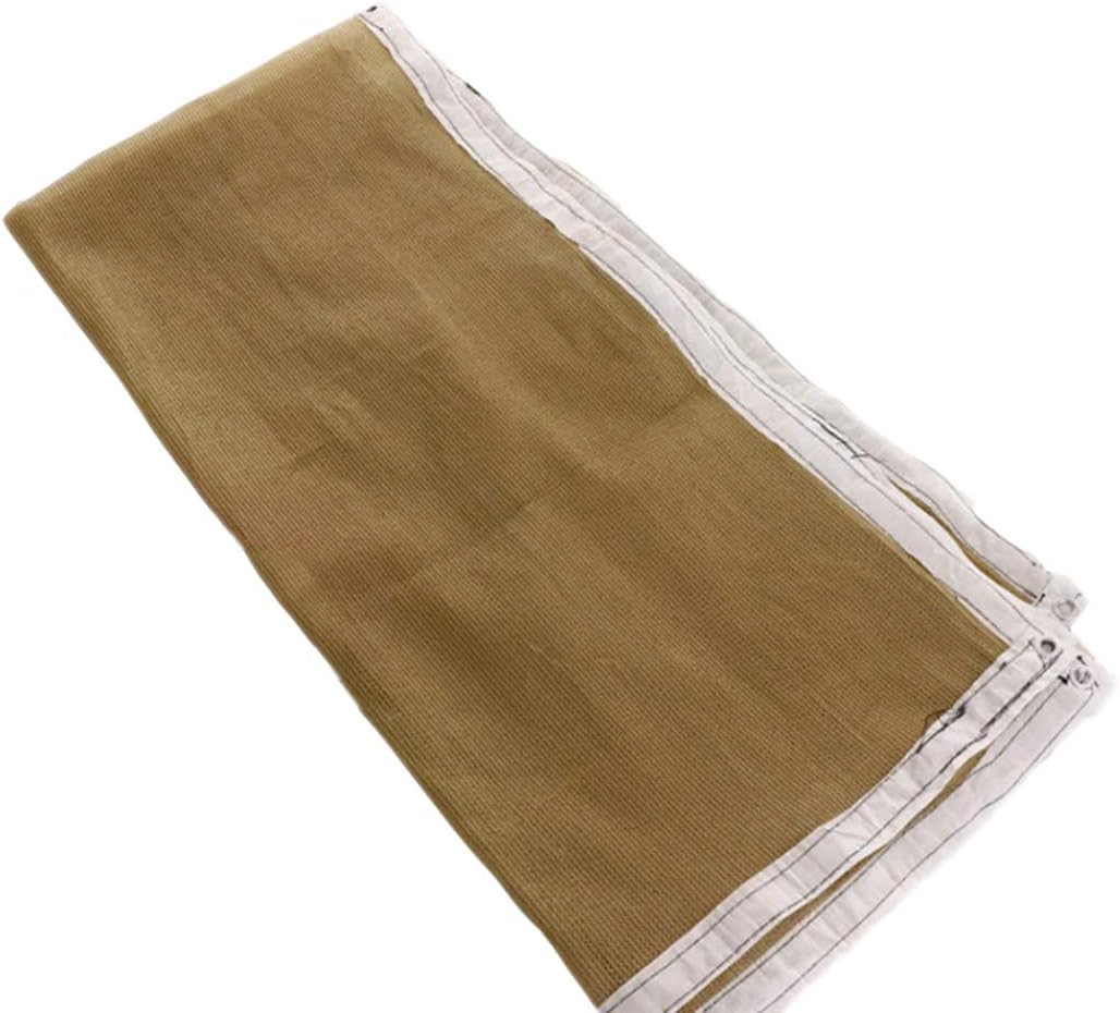 DPPAN 90% Shade Net Sun Shade Cloth, Plants Garden Mesh Net Fabric Pergola Cover Sunblock Block with Grommets for Greenhouse,Beige_4x8m/12x24ft