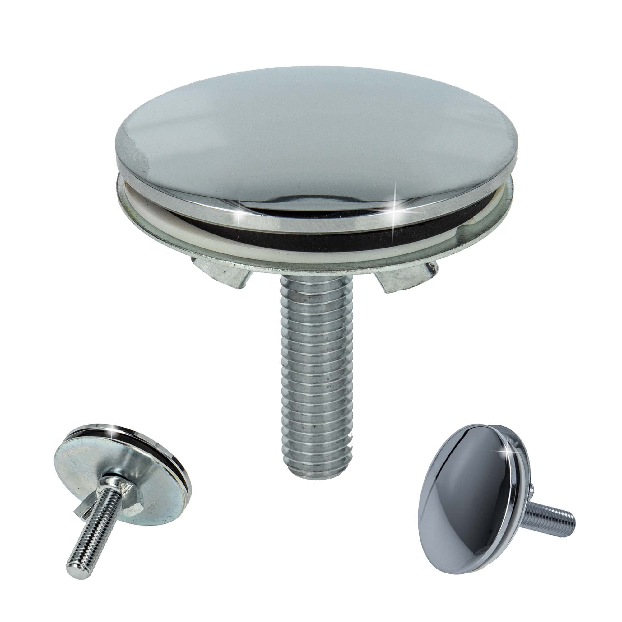 Tecuro Tap Hole Plug Cover Rosette Tap Hole Cover Diameter 53 mm Brass Chrome-Plated Heavy Design