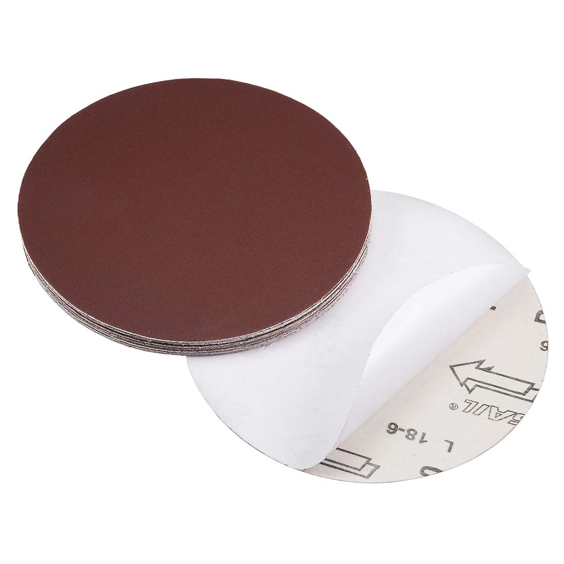 sourcing map 6" PSA Sanding Discs 240 Grits Self Stick Aluminum Oxide Sandpaper for Random Orbital Sander Wood Metal Auto Dry Polishing 20pcs