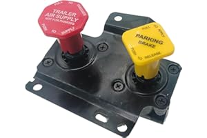 24340522 Dash Control Brake Valve 5-Ports Compatible with Volvo VNL Heavy Duty Trucks - Dual Park Trailer Parking Brake Modul