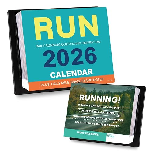 Running Calanders 2026 Desk Calendar - Motivational Calendar, 5’’×6’’, Running Gear ...