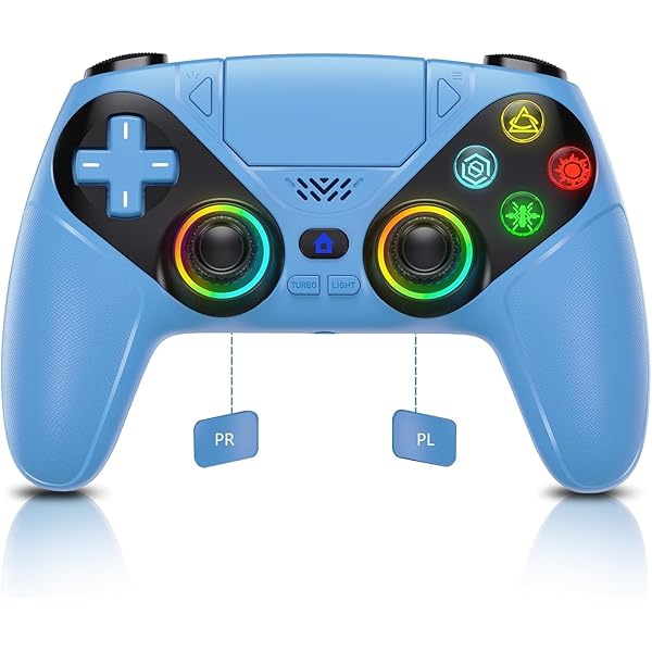 Amazon.com: Dinosoo RGB Wireless Controller for PS5/PC - Bluetooth