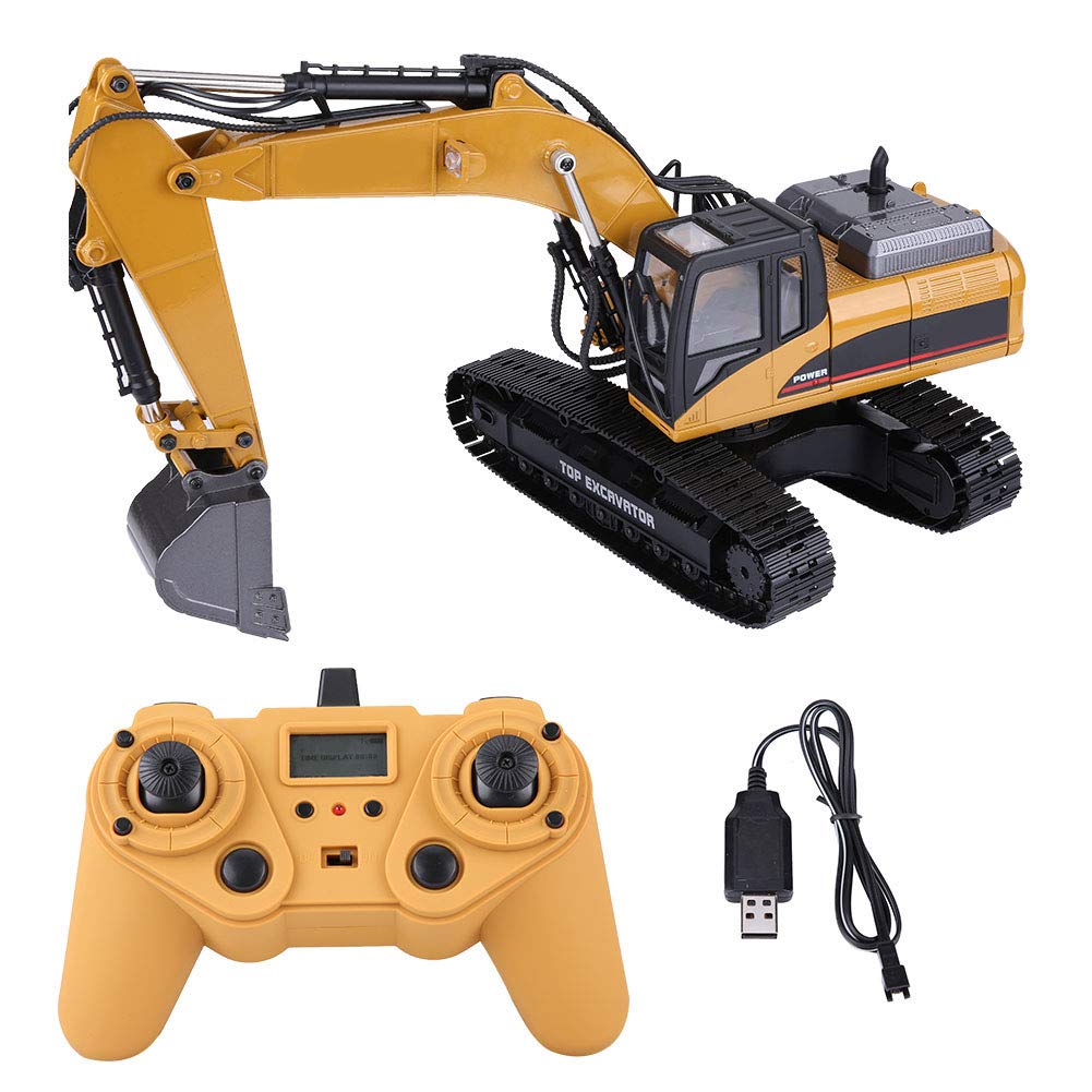 Zouminy 2.4G 1:14 3 in 1 HUINA1580 RC Electric Truck Model Excavator Engineering Vehicle As A Nice G