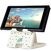 Tscope Switch Stand for Nintendo, for Animal Crossing Switch Holder, Adjustable Compact Portable Foldable Stand for Nintendo Lite OLED Accessories (White)