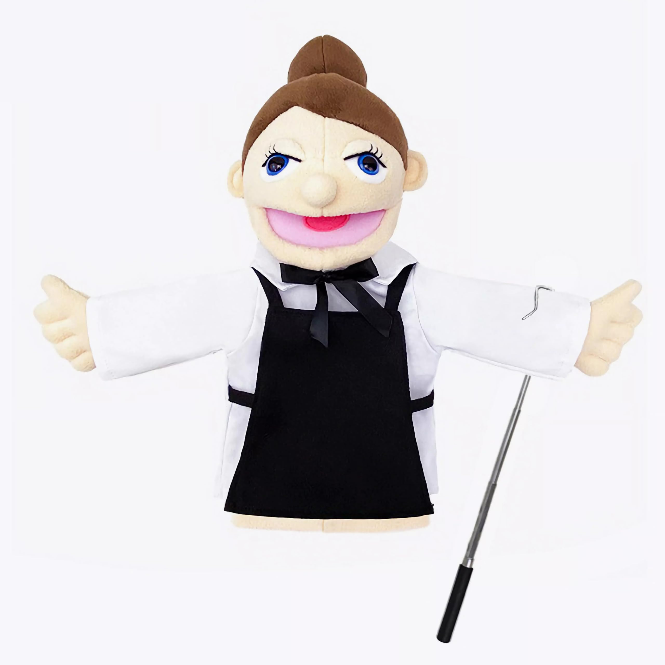 LOMTRATS Theater Hand Puppets for kids,Includes Teacher, policeman, farmer, pirate, detective, etc. with Movable Open Mouths,Perfect for Storytelling,Teaching,Festival Gifts,1 PCS with Joystick