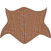 Daisy corsets womens Daisy Corsets Womens Tan Suede Steel Boned Corset Mini Waist Cincher Corset Top & Plus Size