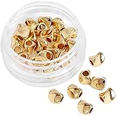 BEADIA 14K Gold Plated Twisted Spacer Beads 4x5mm 30pcs for Jewelry Making Findings Non Tarnish