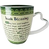 New Bone China Mug With Irish Blessing And Celtic Design, 380Ml