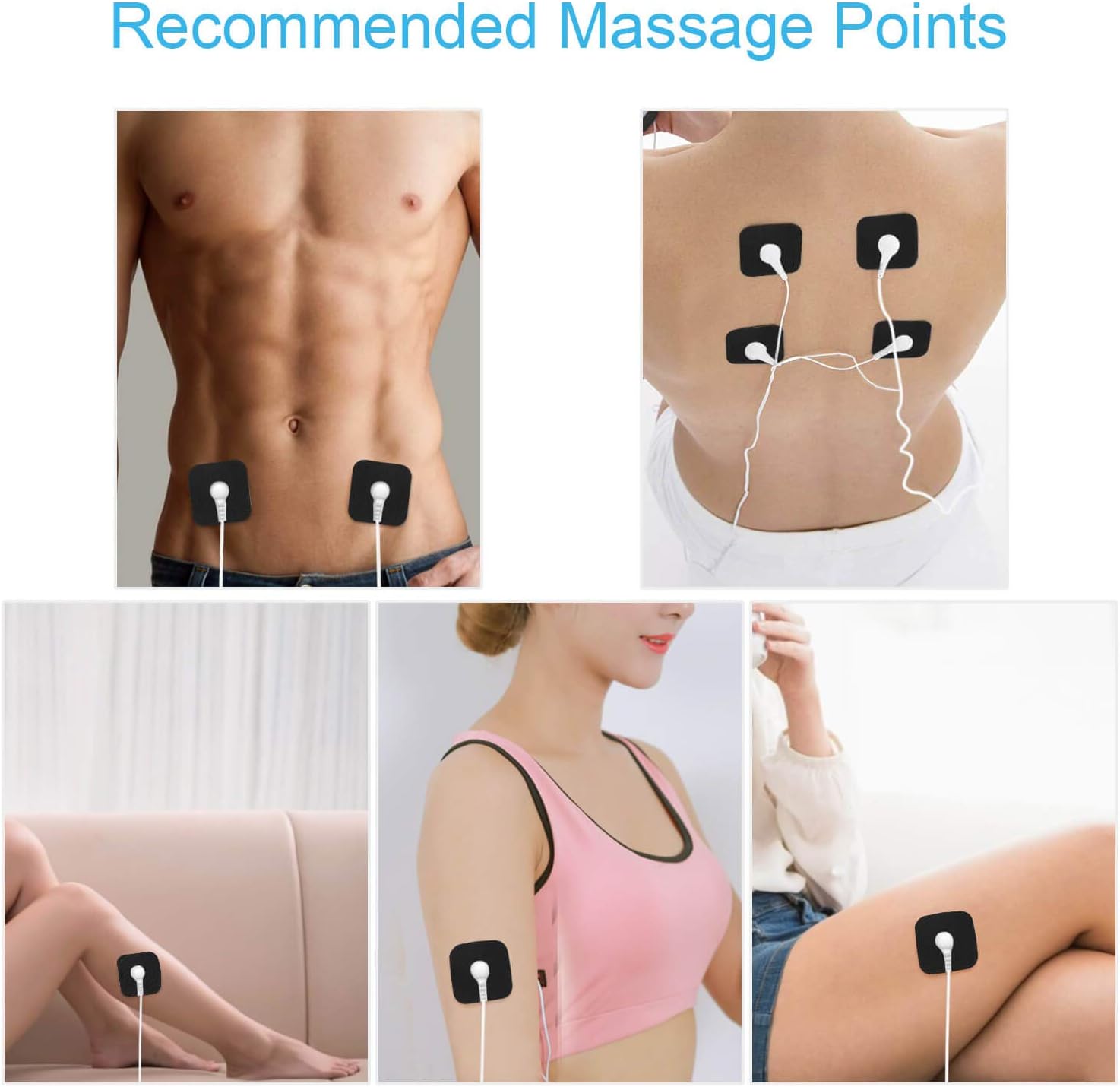 TENS Unit Muscle Stimulator for Pain Relief Therapy, Dual Channels Electronic Pulse Massager EMS Deivce with Travel Hard Case (Black): Health & Personal Care