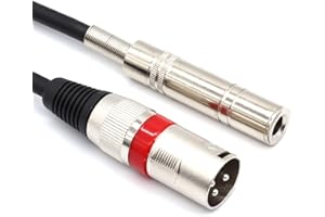 SiYear 6.35 mm 1/4" Female to XLR Male Adapter Cable,Quarter inch TS/TRS to XLR 3 Pin Interconnect Cable (5Feet-1.5M)