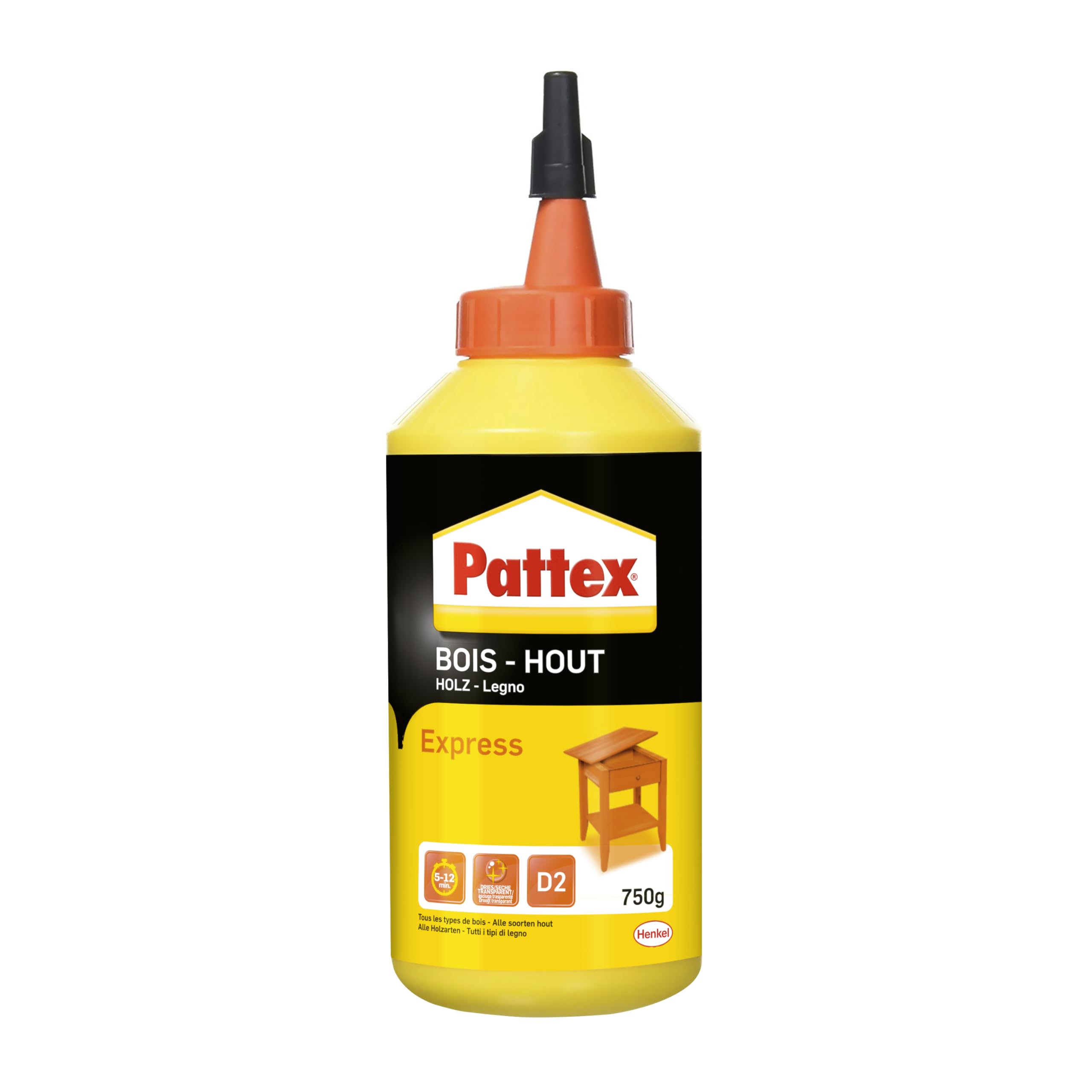 Pattex Bois Express - Wood Glue - 750 g Bottle