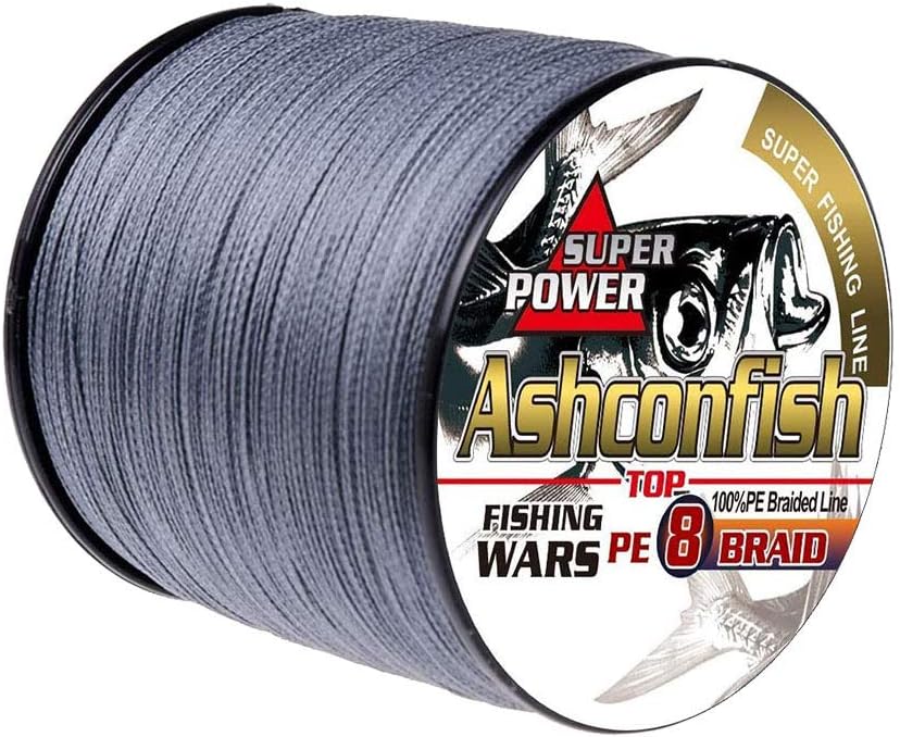 Ashconfish Braided Fishing Line- 8 Strands Super Strong PE Fishing Wire-100M/109Yards-300M/328Yards-500M/547Yards-1000M/1093Yards -6lb 8lb to 300lb-Abrasion Resistant-Zero Stretch- Multiple Colors