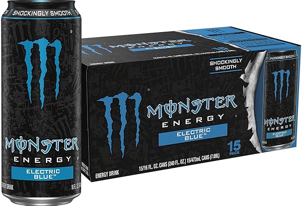 MONSTER ENERGY ELECTRIC BLUE, ENERGY DRINK, 16 OUNCE...