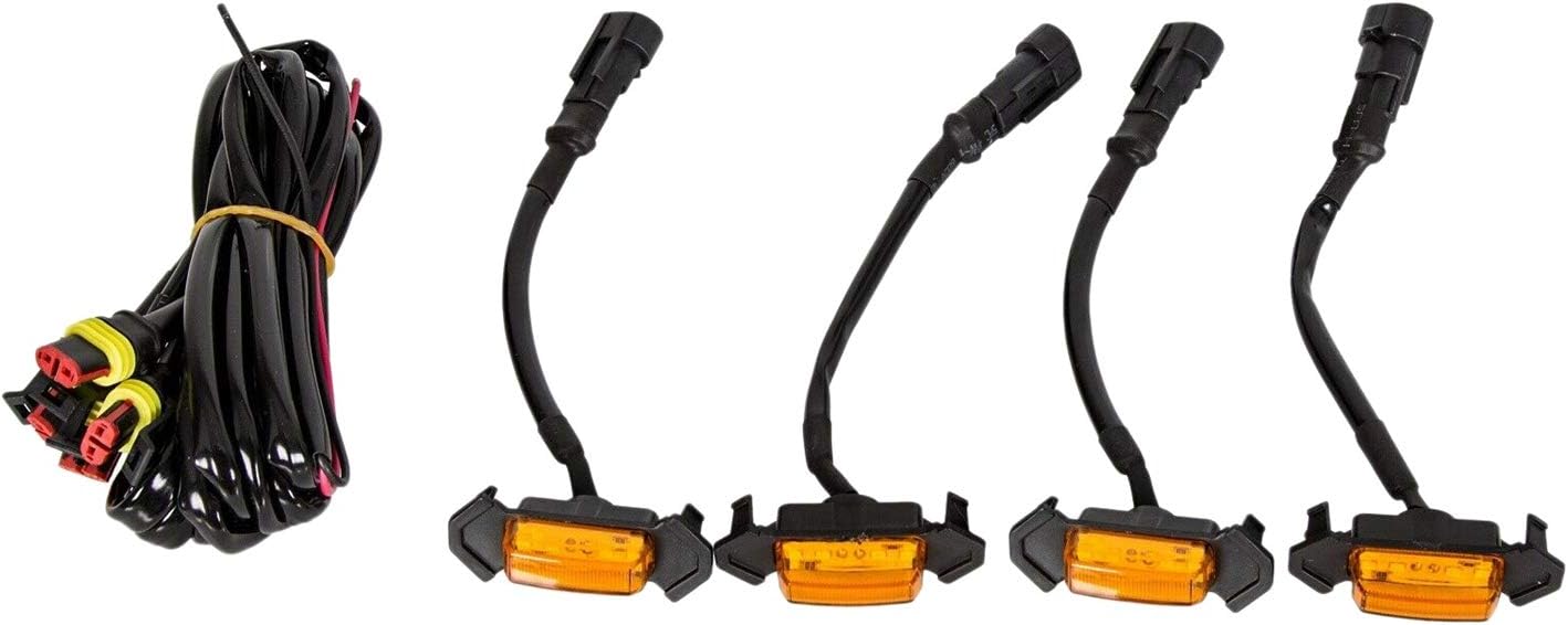 Beauneo Set Of 4 Grille Amber Led Lights Kit for Tacoma Trd Grill 2016-2018
