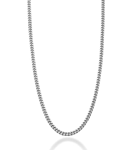 Miabella Solid 925 Sterling Silver Italian 3mm Thick Square Link