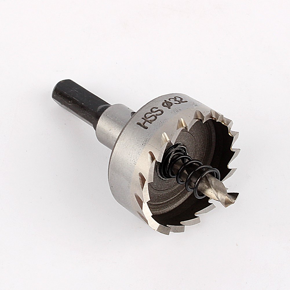 Cutter Drill Hole Saw, Fydun 32mm Hole Saw Cutter Drill Hole Saw Cutter Tool for Wood Plywood Non-ferrous Metals Plastics and Plasterboard