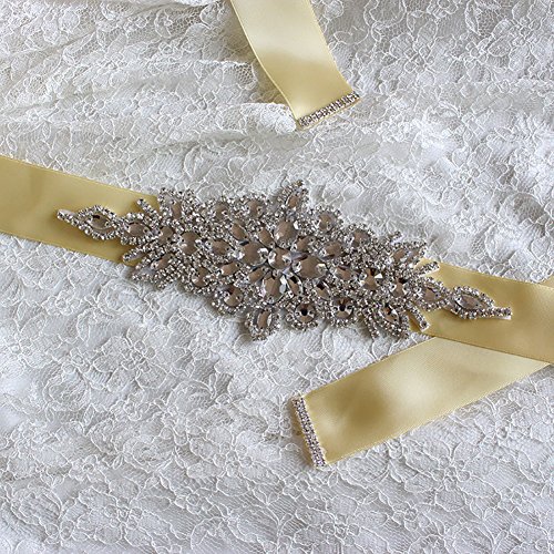 Freedi Bridal Sash Belts with Rhinestone for Wedding Bridesmaid Bride Dress Women Clothing Accessories (Purple)