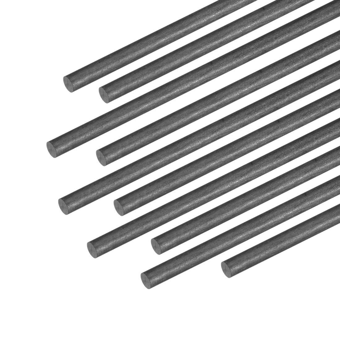 Photo 1 of uxcell Carbon Fiber Rod for RC Airplane DIY Craft 2mm Matte Pole 400mm 15.7 Inch, 10pcs