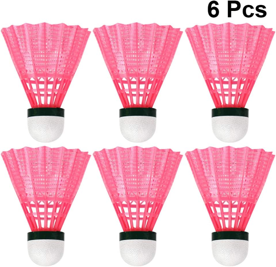 BESPORTBLE 6pcs Nylon Badminton Shuttlecocks Badminton Birdies Balls for Kids Adult Indoor Outdoor Sports Activities Pink : Sports & Outdoors
