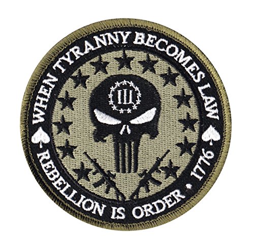Tyranny Law Rebellion Punisher Skull Tactical Morale Hook+Loop Patch G4