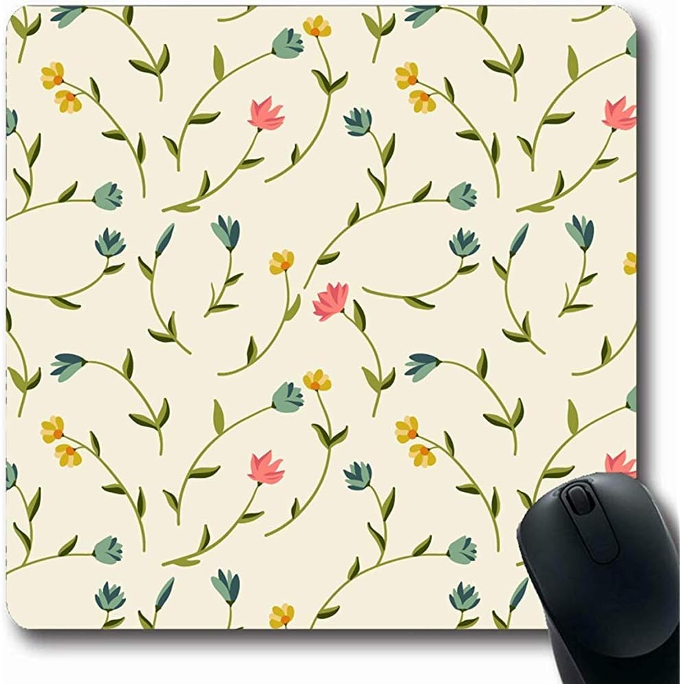 Alfombrilla de ratón para computadora Portátil Hoja Flor Amarilla