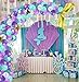 RUBFAC 311pcs Mermaid Party Supplies, Mermaid Tail Balloon Garland Set, Mermaid Arch Kit, for Mermaid Birthday Supplies, Under The Sea Party, Ocean Theme Party Supplies, Undersea Prefabricated