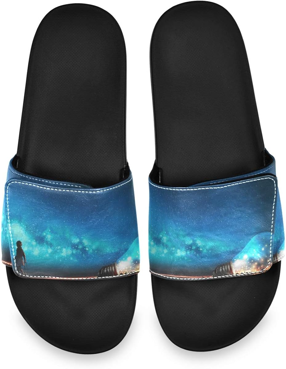 adidas adilette boys sandals on Amazon Com Blueangle Boy Pulling A Big Light Bulb Slide Sandal Mens Sport Shower Flip Flop Adjustable Straps Sandals Sandals