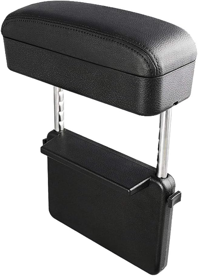 Mahhala Car Elbow Support Pads and Seat Pockets, Wireless Charging Center Console Organizer Armrest Storage Box Holder Container Car Armrest Pad (Black)
