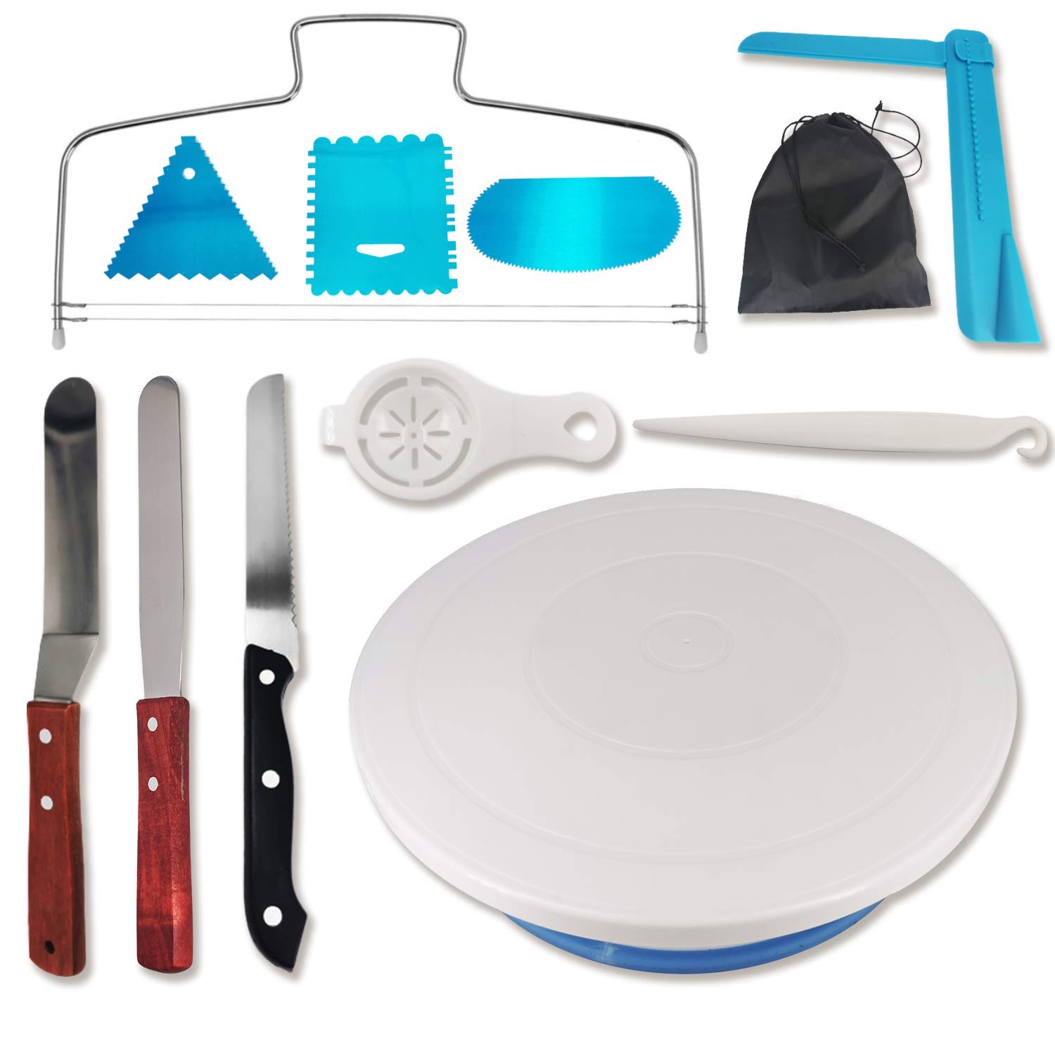 Buy ZYH 11inch Cake Rotating Turntable Set, Cake Decorating Turntable