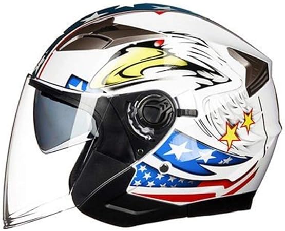 Amazon 半キャップ ジェットヘルメット ダブルシールド バイク用 バイク ヘルメットオンロードヘルメット Psc付き Gxt 708 K L システム 車 バイク