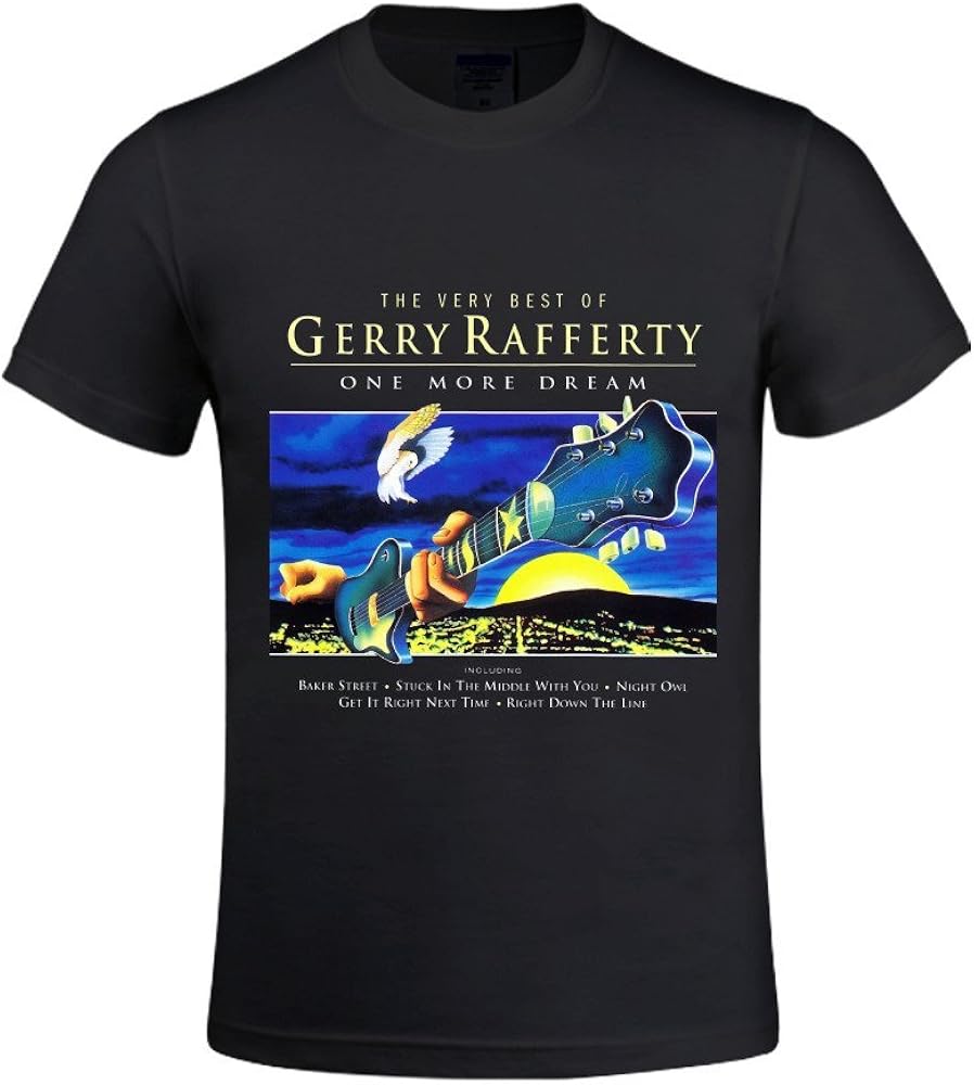 Amazon.com: Gerry Rafferty One More Dream Funny Tee Shirts for Men Crew ...