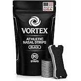 Performance Nose Strips for Breathing (90 Count) - Oil & Sweat Proof Adhesive - Athletic Nasal Strips for Snoring & Sleeping - Black, Wide, Universal Fit, Extra Strength Snoring Solution for Sleep