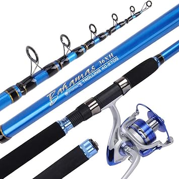 Amazon 釣り竿 ロッド釣り竿スーパーハードロングショットテレスコピック長いセクションロッキー釣り竿を投げる海ロッドセット海ロッド 伸縮式釣り竿 Zpee トローリングロッド