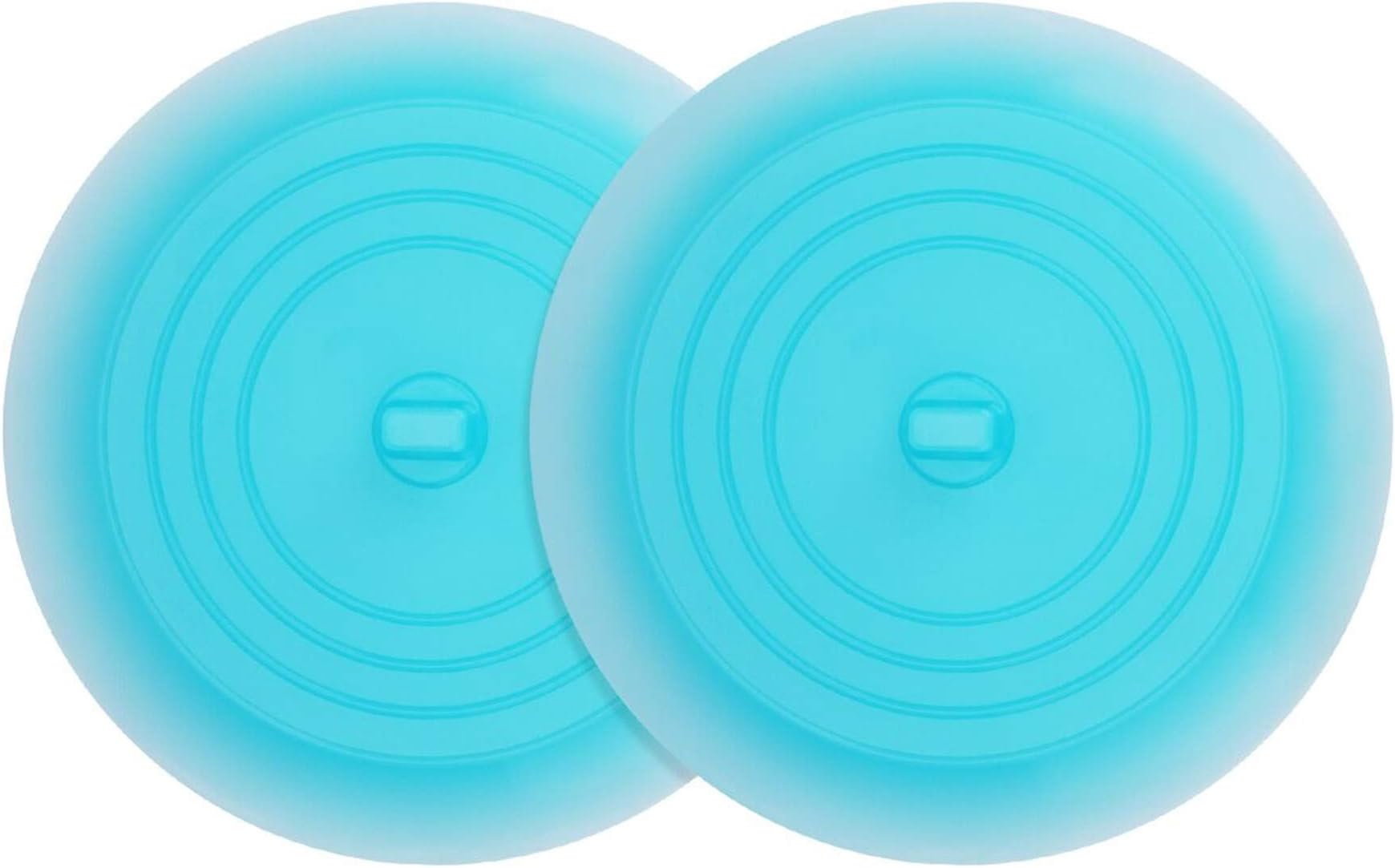 tifanso Silicone Tub Stopper Recyclable Bathtub Drain Stopper Upgraded Drain Plug Cover for Bathrooms and Laundries Kitchen Universal Use 6 inches (Jelly Blue)