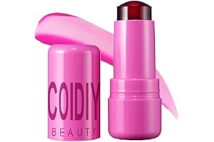 GINADAY Milk Jelly Blush, 4 Colours Milk Cooling Water Jelly Tint, Moisturizing Sheer Lip & Cheek Stain Jelly Blush Stick. (Berry)