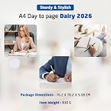 1ABOVE 2026 A4 Day-to-Page Diary Premium Hardback Red view 8