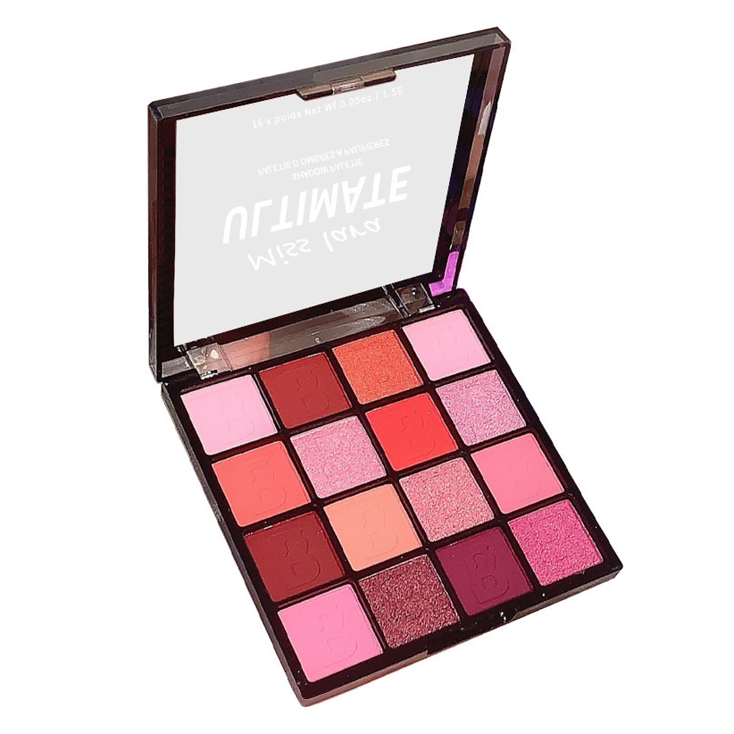 Pink Red Eyeshadow Palette, Matte Glitter Eyeshadow Pallets For Women, Pink Eyeshadow Palette Red Eye Shadow, 16 Colour Long Lasting Highly Pigmented Waterproof Eye MakeUp Palettes