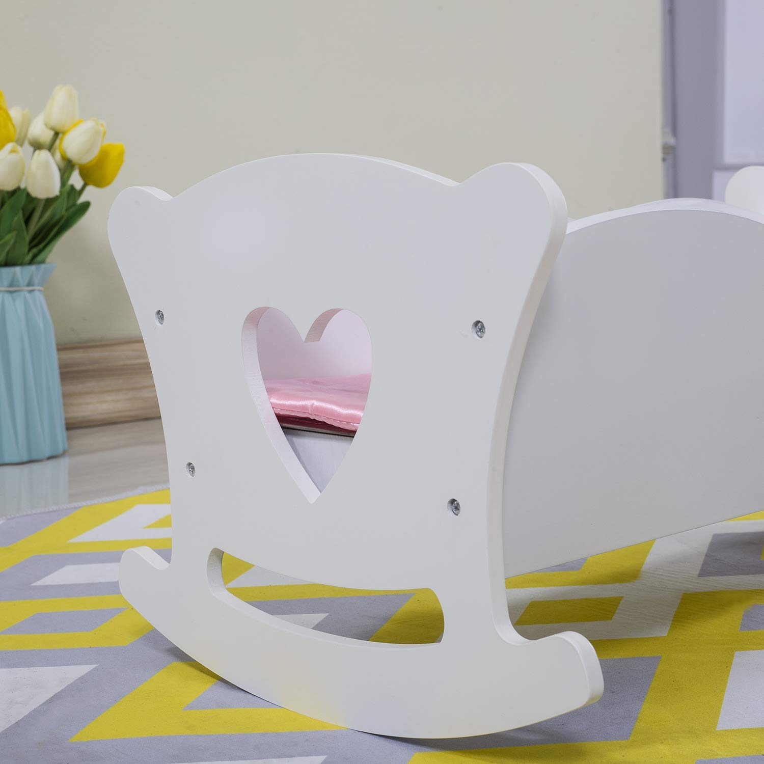 wooden babydoll cradle