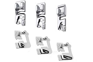 WINDMAN Hemming Foot Kit 6Pcs Hemmer Foot Sewing Machine Presser Foot Hemmer for Brother Singer Janome Low Shank Sewing Machine Use Rolled Hem Presser Foot