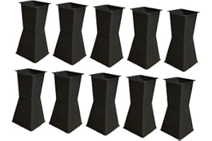 Fancyes 10x Flower Arrangement Bases Fixing Bases Accessories DIY Bouquet Holder Party Decor DIY Centerpieces Bouquet Base Liner, Black, 11.7cmx11cmx23cm