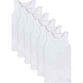 Cooraby 6 Pack Toddler Tank Top Kids Undershirts Soft Undershirt for Boys and Girls