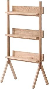 liushop Bookcase 3-Tier Wood Bookcase Modern Display Shelf Plant Flower Stand Rack Multipurpose Storage Rack Freestanding Bookshelf for Home Office-Natural Color Standing Bookshelf