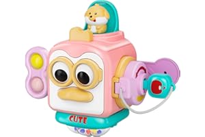 OSIMILY Montessori Toys 1 Year Old for Girls, Busy Cube Toys for Baby Girls, Travel Sensory Toys for Toddlers 1-3, Toys for Girls to Learn Fine Motor Skills, Birthday Gifts for Girls