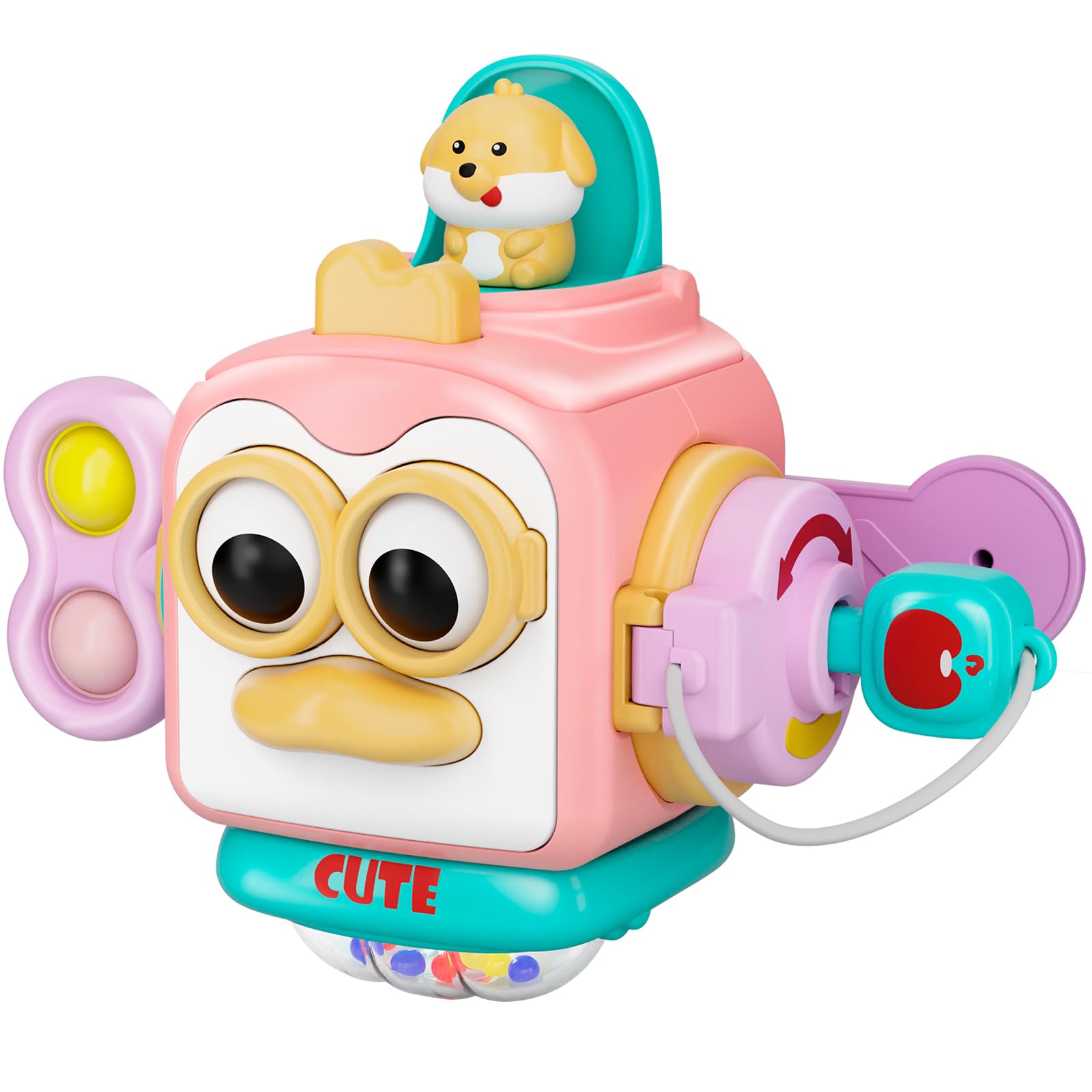 OSIMILY Toys for 1 Year Old Girl, Busy Cube Easter Basket Stuffers,Sensory Toys for Toddlers 1-3,Fine Motor Skills Educational Toys,Birthday Gift for Baby Aged 6, 9, 10, 12, 18 Months